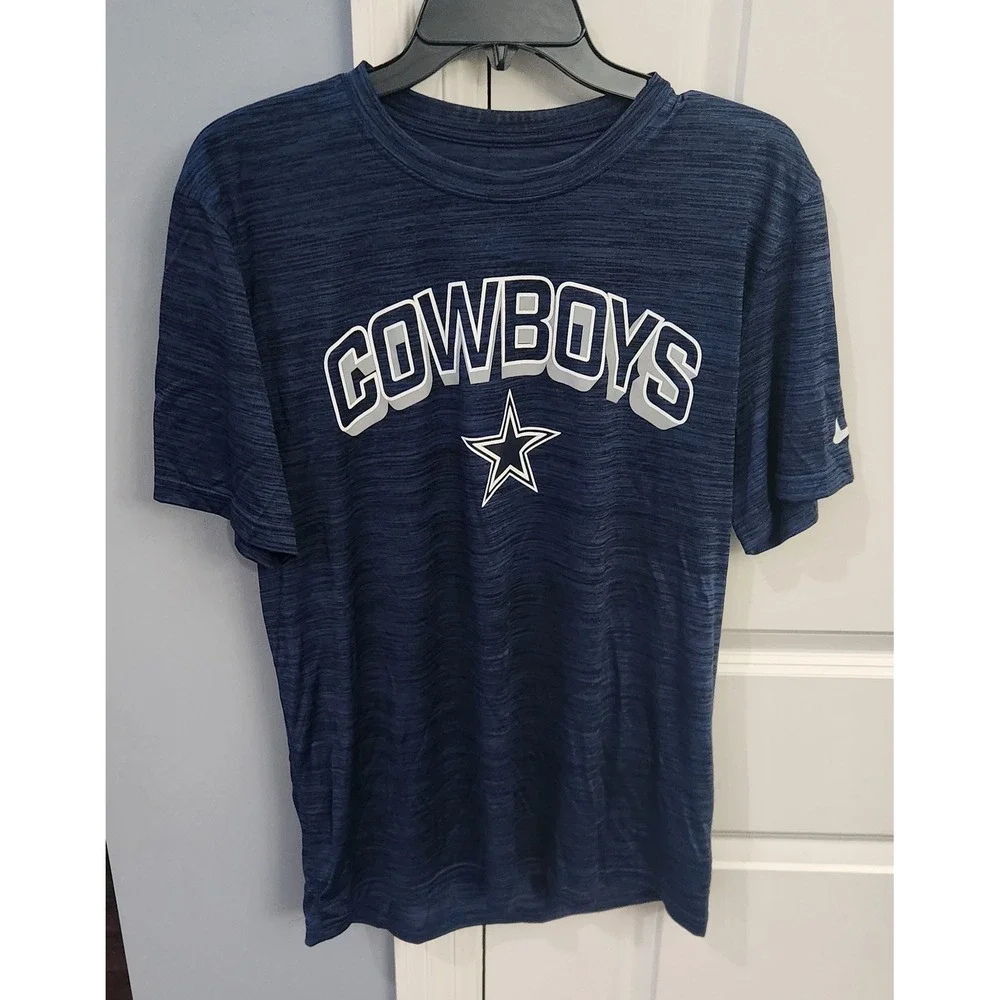 Nike Dallas Cowboys Mens Dri-FIT Legend Heathered Navy Blue T-Shirt Medium